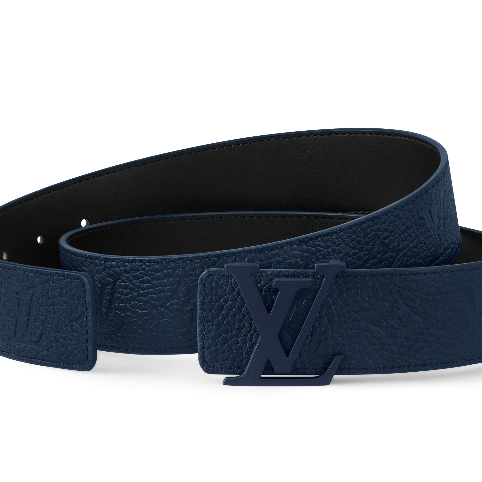 Louis Vuitton グレー レザー ベルト Louis Vuitton グレー レザー ベルト